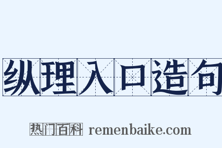 纵理入口造句是什么意思的图片
